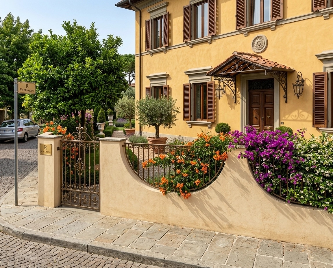 Facade design in Italian Villa Facade style — Facade by GenRoom AI