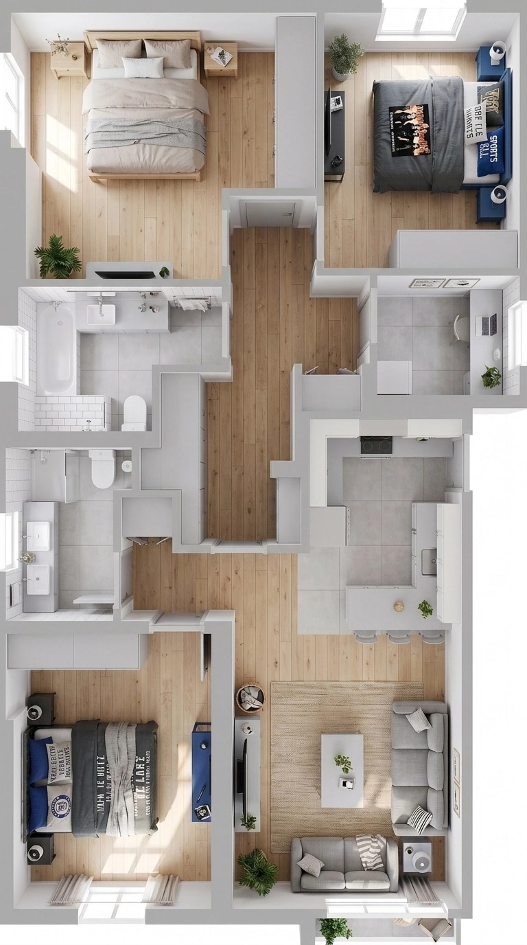 Scandinavian Living Room design — interior photo by GenRoom AI