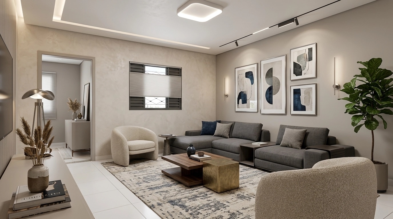 Interior design in Contemporary style — Living Room by GenRoom AI