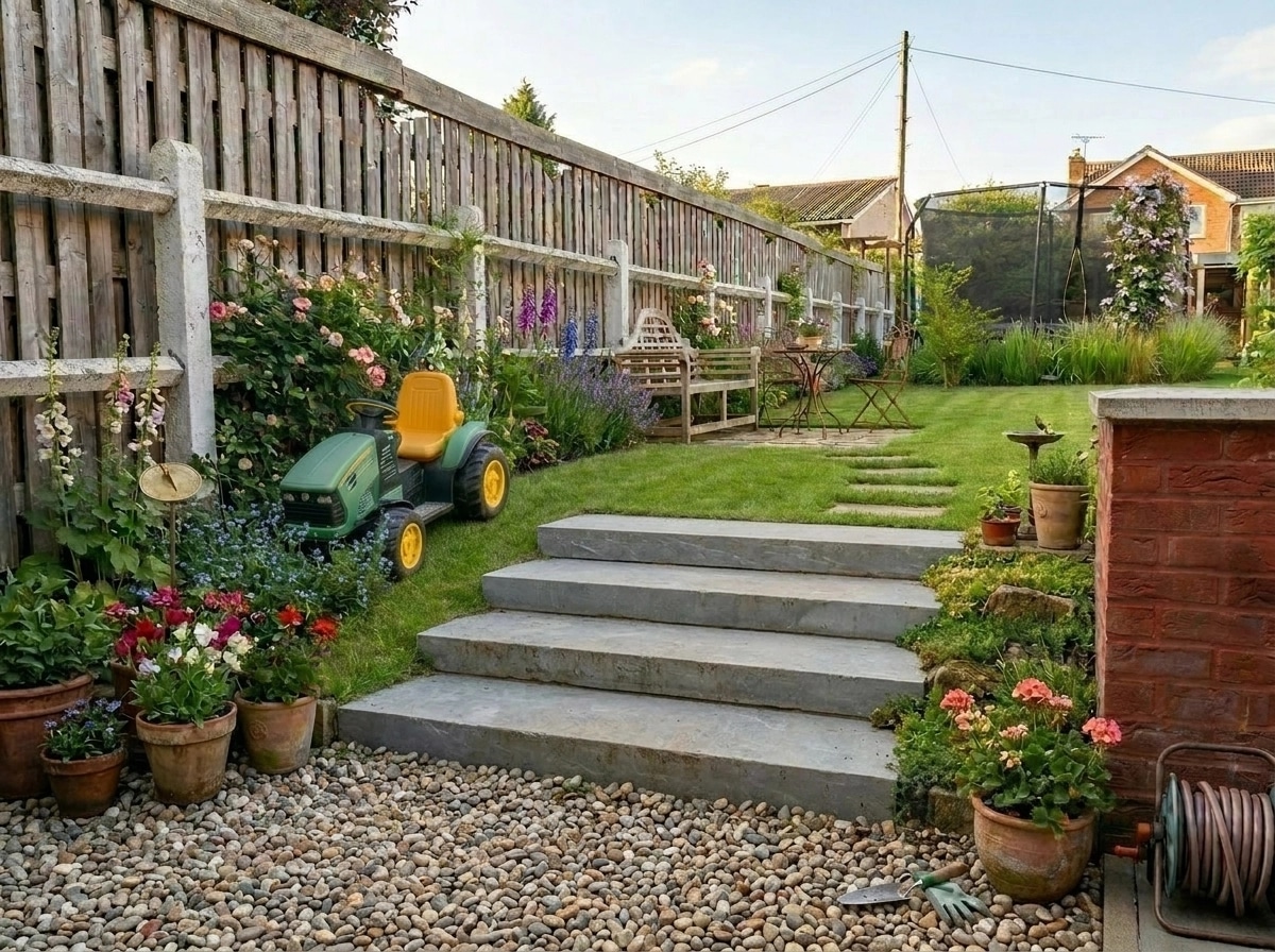 Landscape design in English Cottage Garden style — Yard by GenRoom AI
