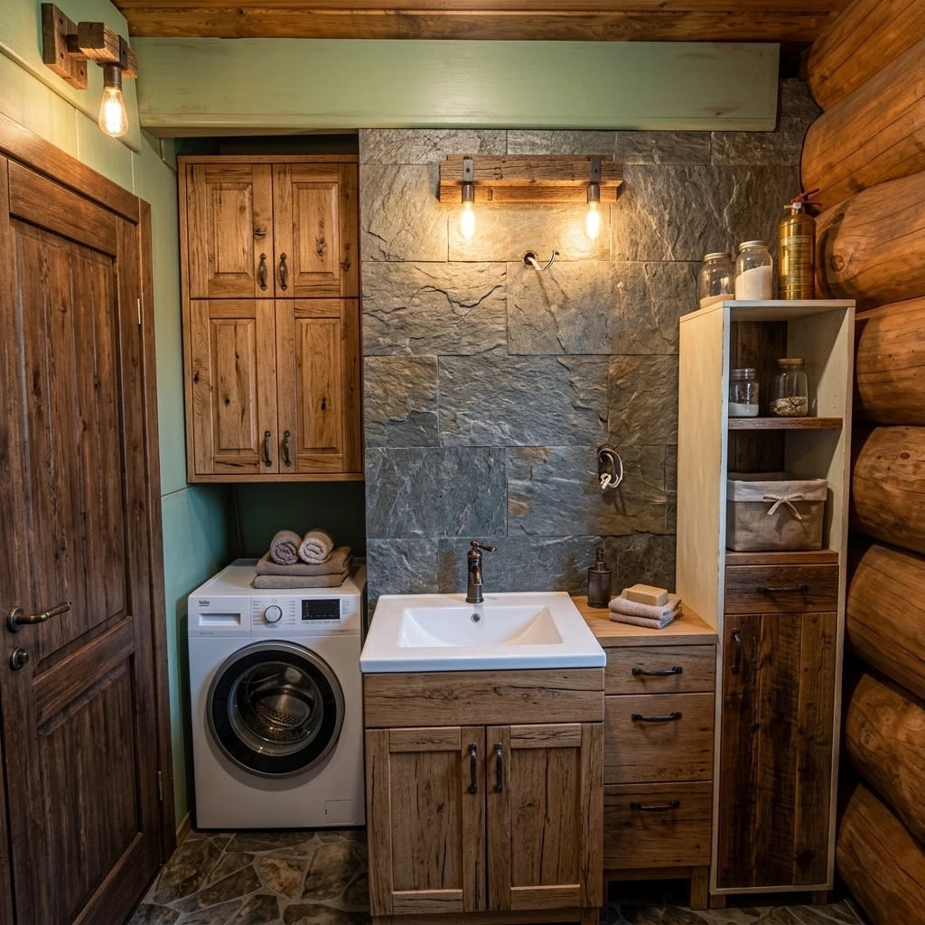 Rustic Salle de Bain design — interior photo by GenRoom AI