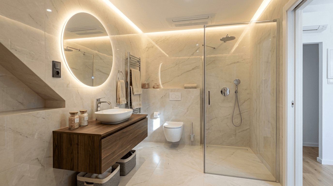 Bathroom interior in no_style style — photo by GenRoom AI