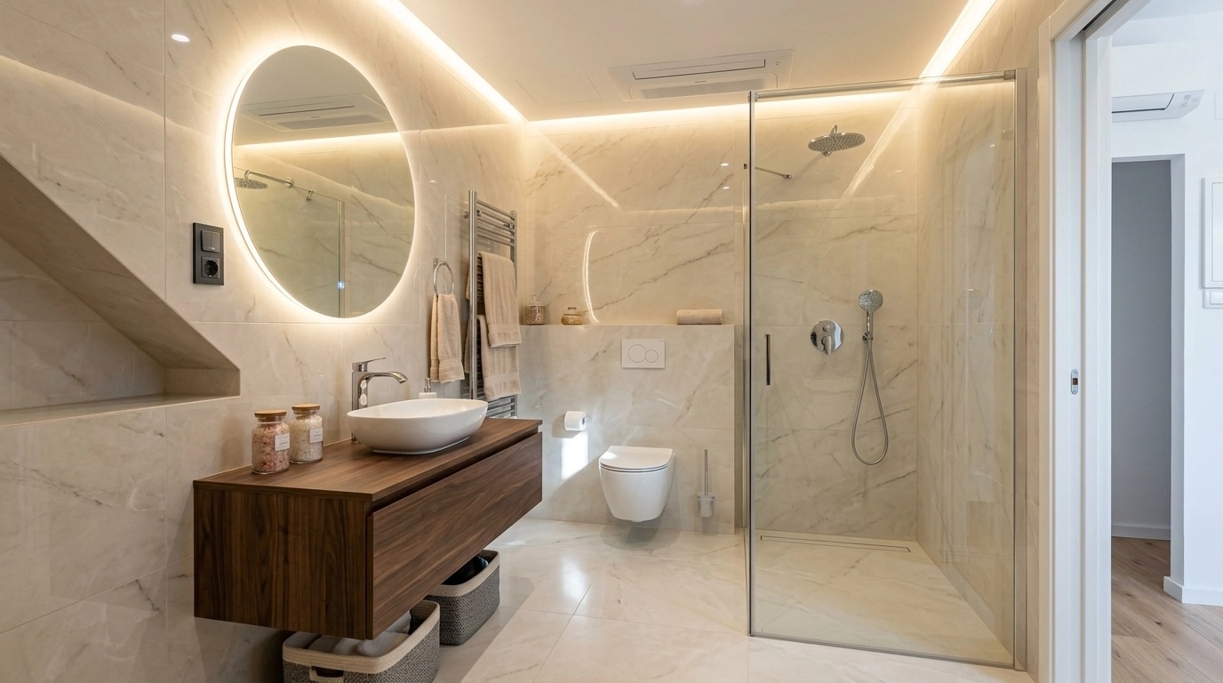 Bathroom interior in no_style style — photo by GenRoom AI