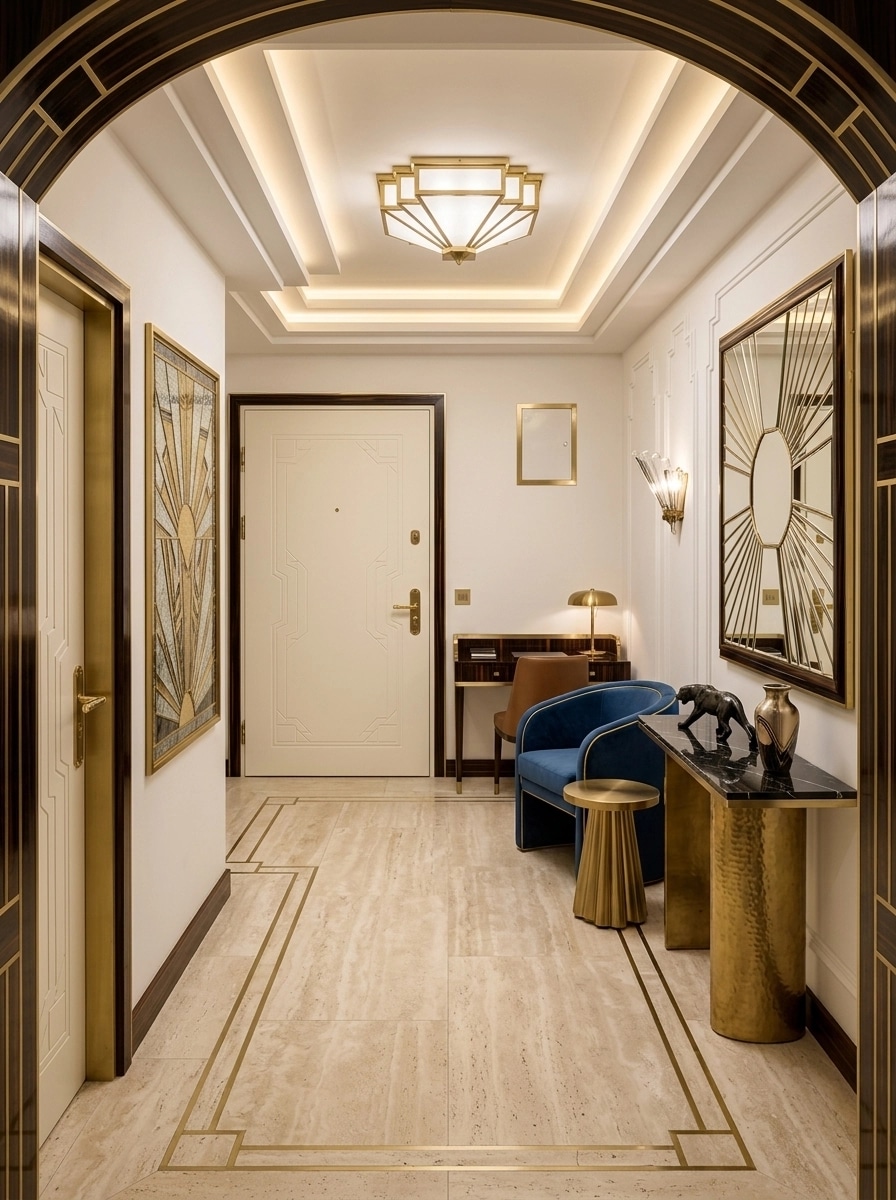 Interior design in Art Deco style — lobby by GenRoom AI