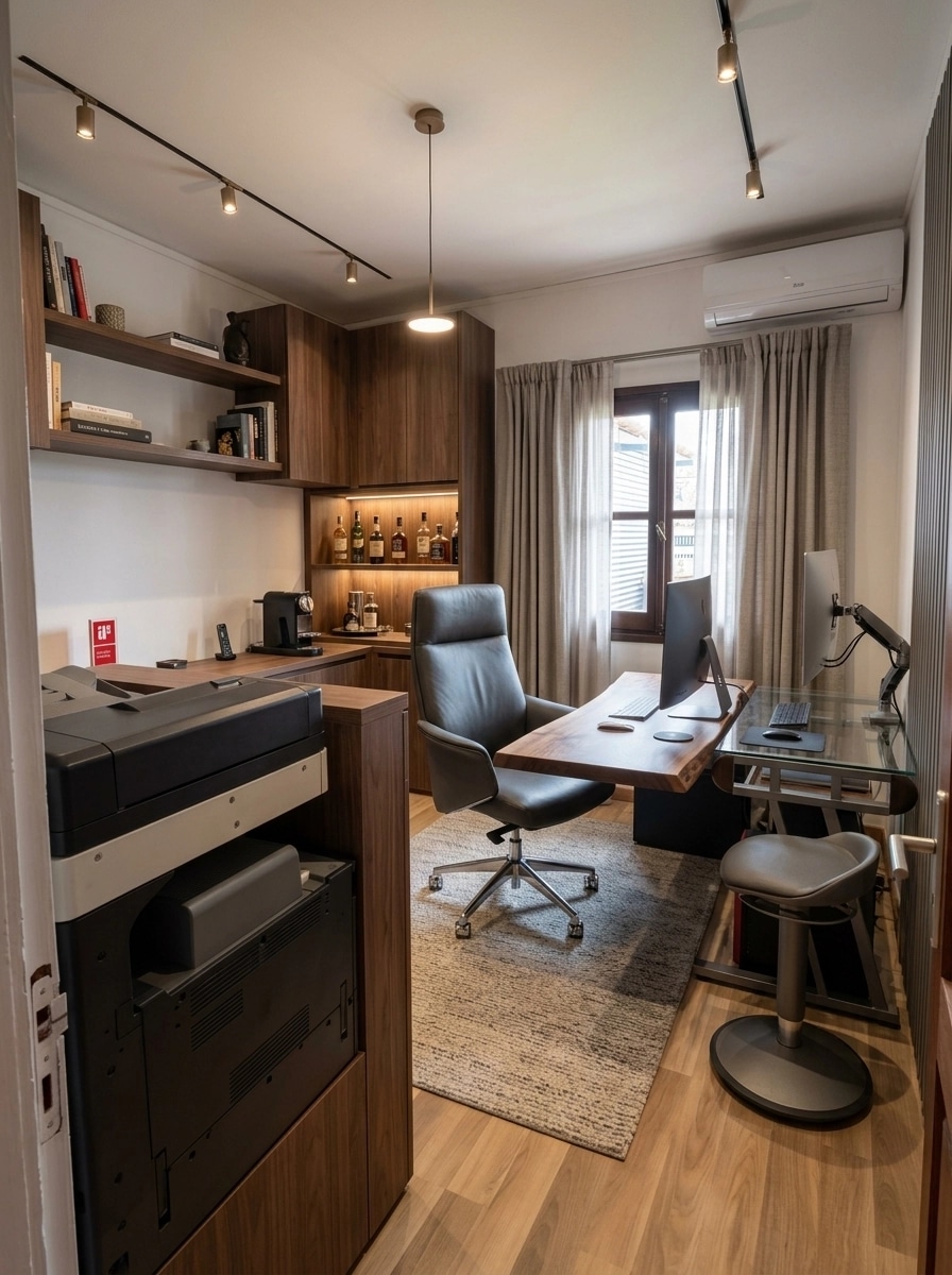 Office interior in Contemporary style — photo by GenRoom AI