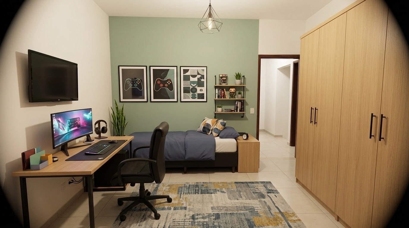 Contemporary Bedroom design — interior photo by GenRoom AI