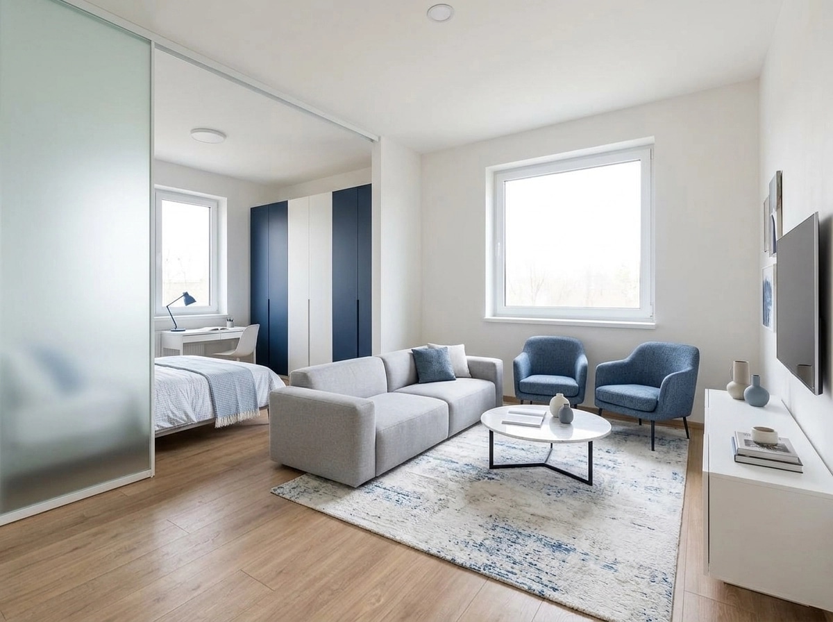 Minimalism Living Room design — interior photo by GenRoom AI