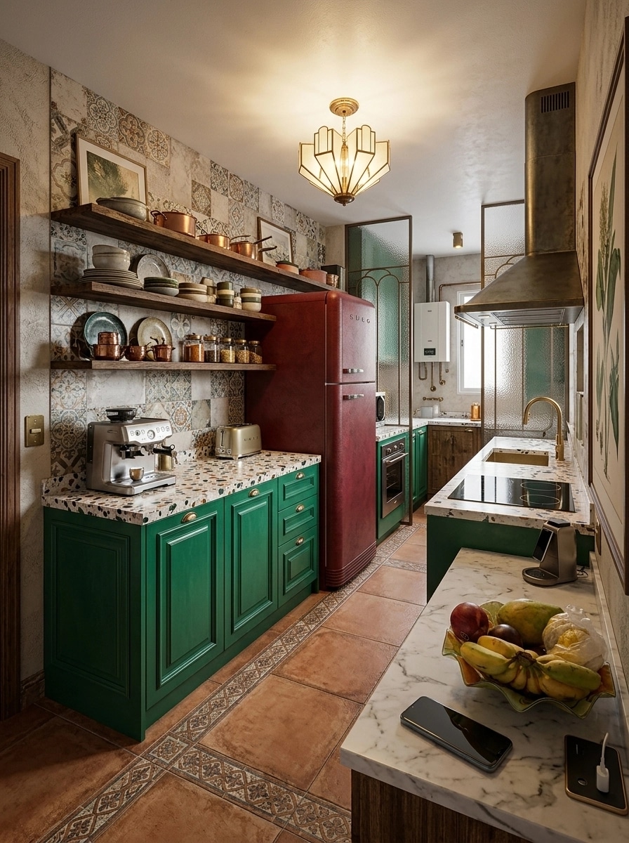 Kitchen interior in Eclectic style — photo by GenRoom AI