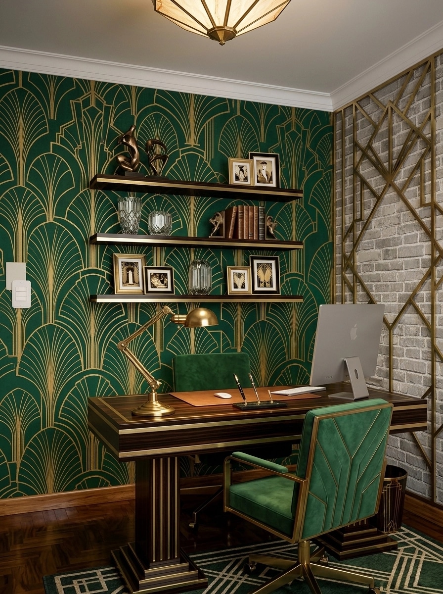 Office interior in Art Deco style — photo by GenRoom AI