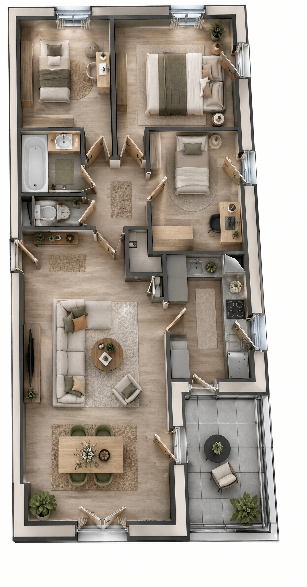 Interior design in Contemporary style — Living Room by GenRoom AI
