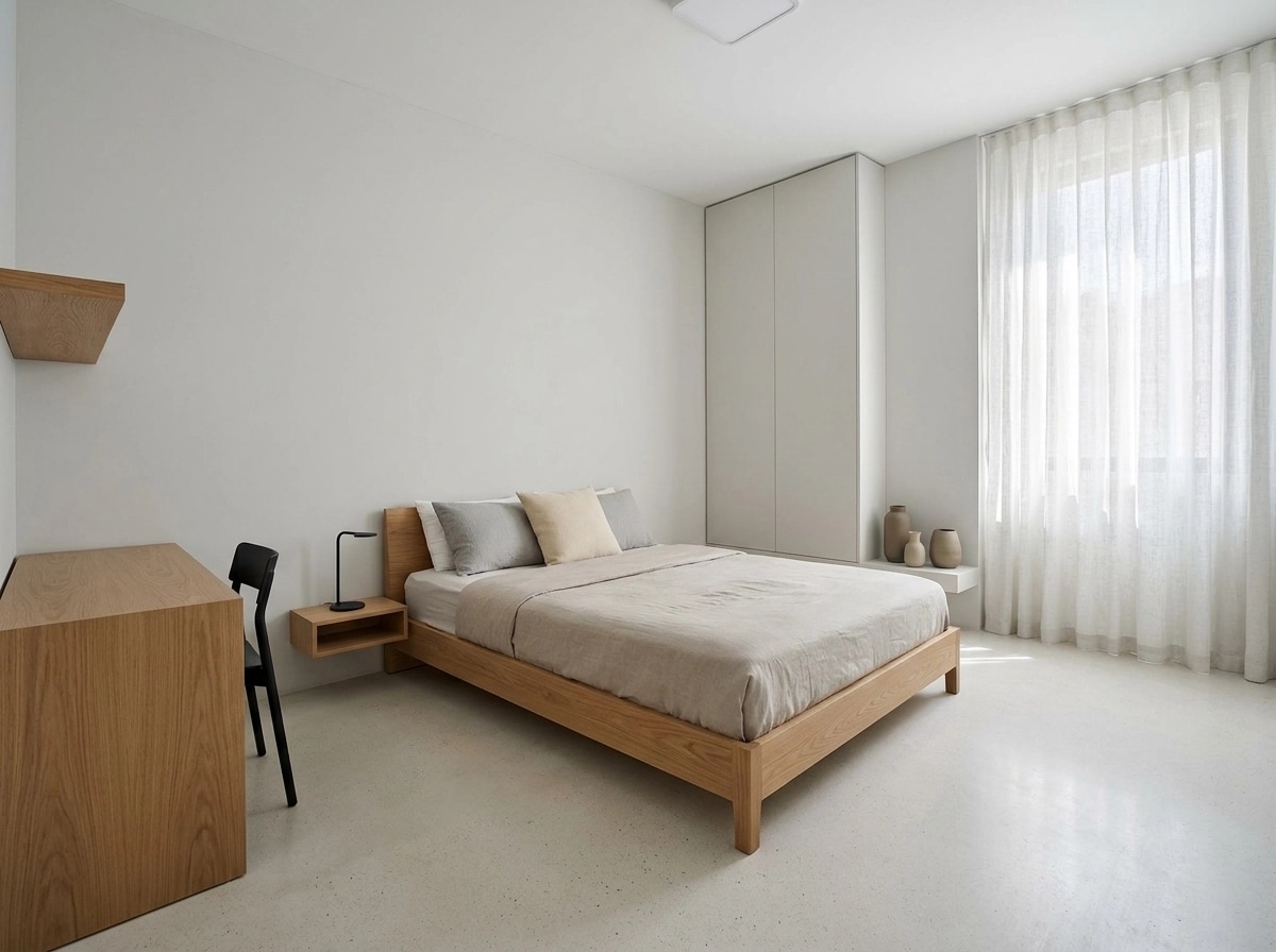 Minimalism Bedroom design — interior photo by GenRoom AI