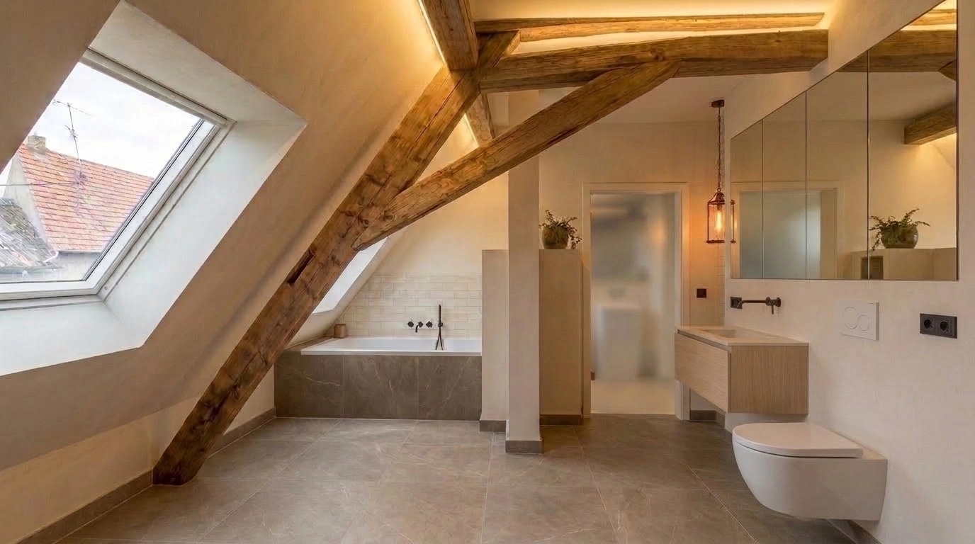 Modern Farmhouse Bathroom design — interior photo by GenRoom AI