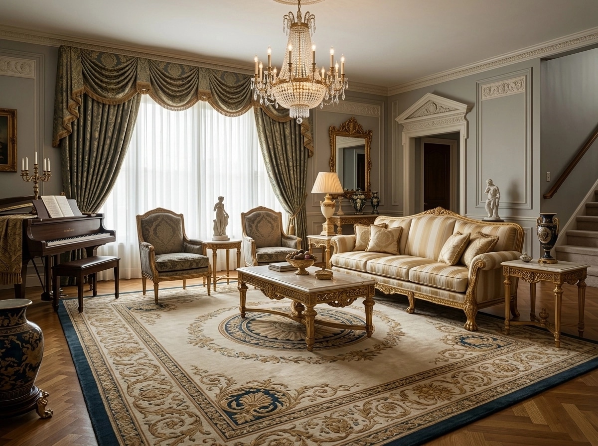 Interior design in Neoclassic style — Living Room by GenRoom AI