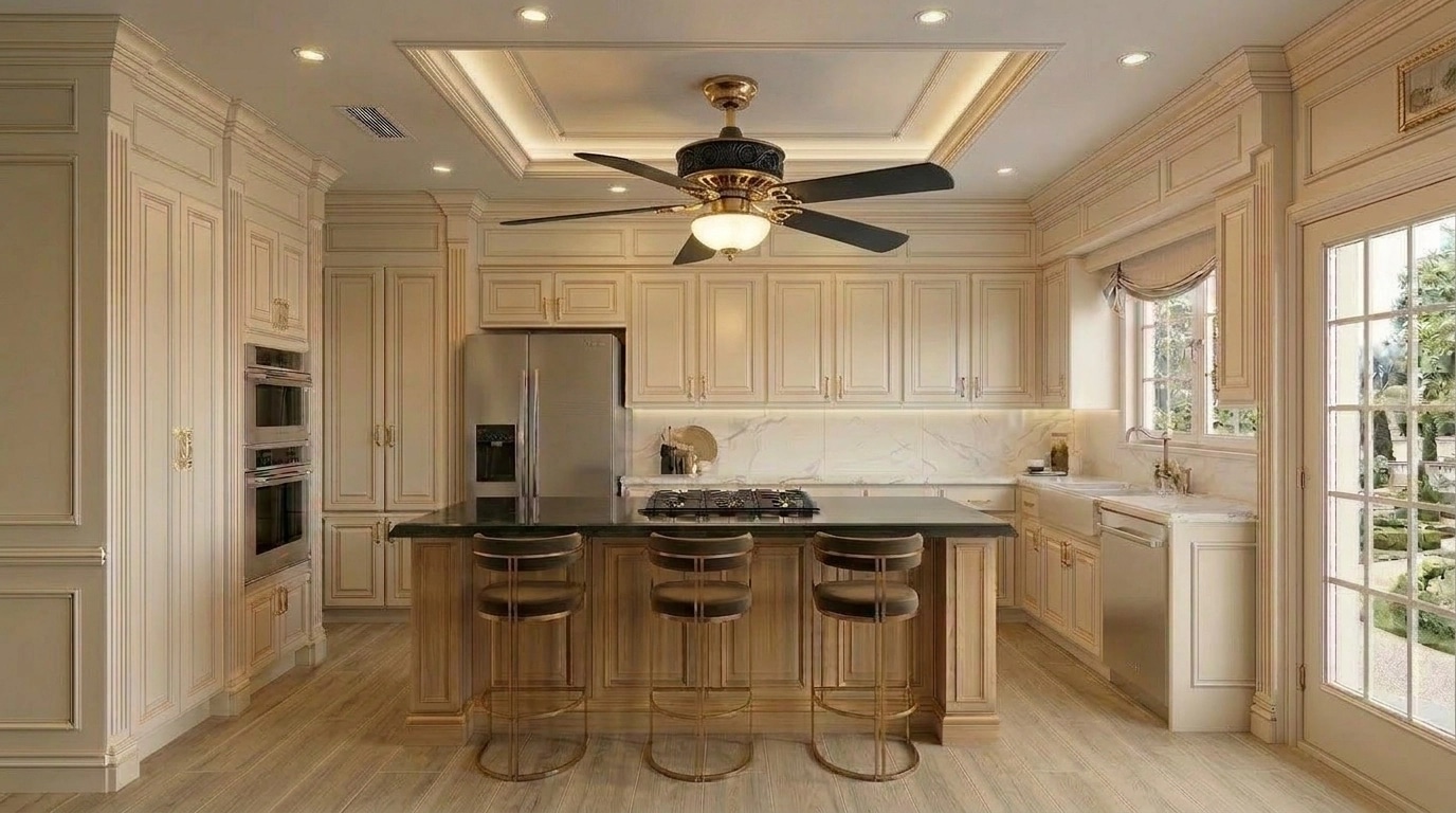 Neoclassic Kitchen design — interior photo by GenRoom AI