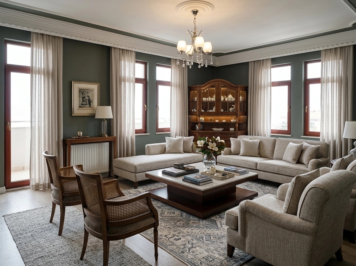 Transitional Living Room design — interior photo by GenRoom AI