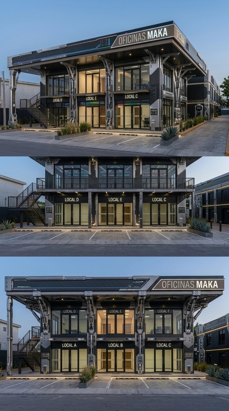 Hi-Tech Facade Facade design — facade photo by GenRoom AI