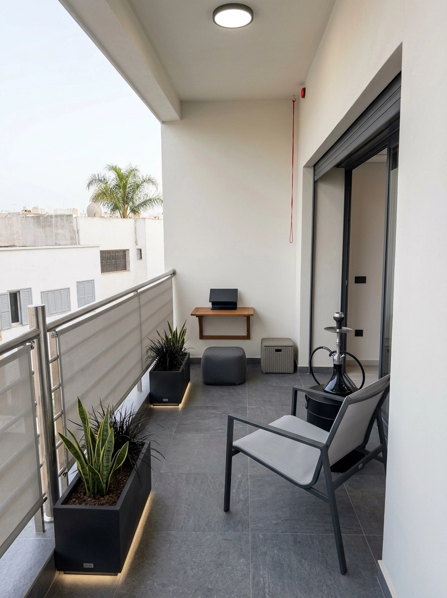 Interior design in Minimalism style — terrace by GenRoom AI