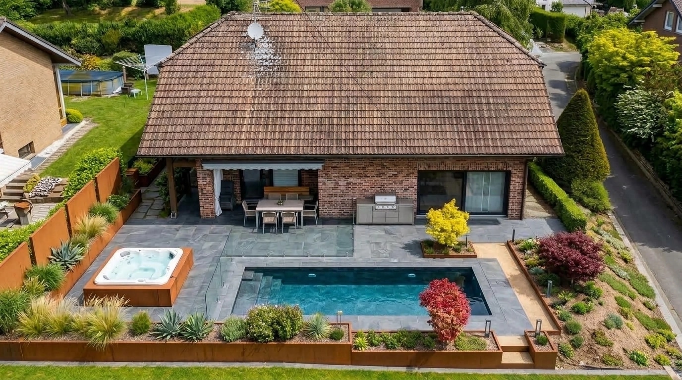 Landscape design in Contemporary Yard style — Yard by GenRoom AI
