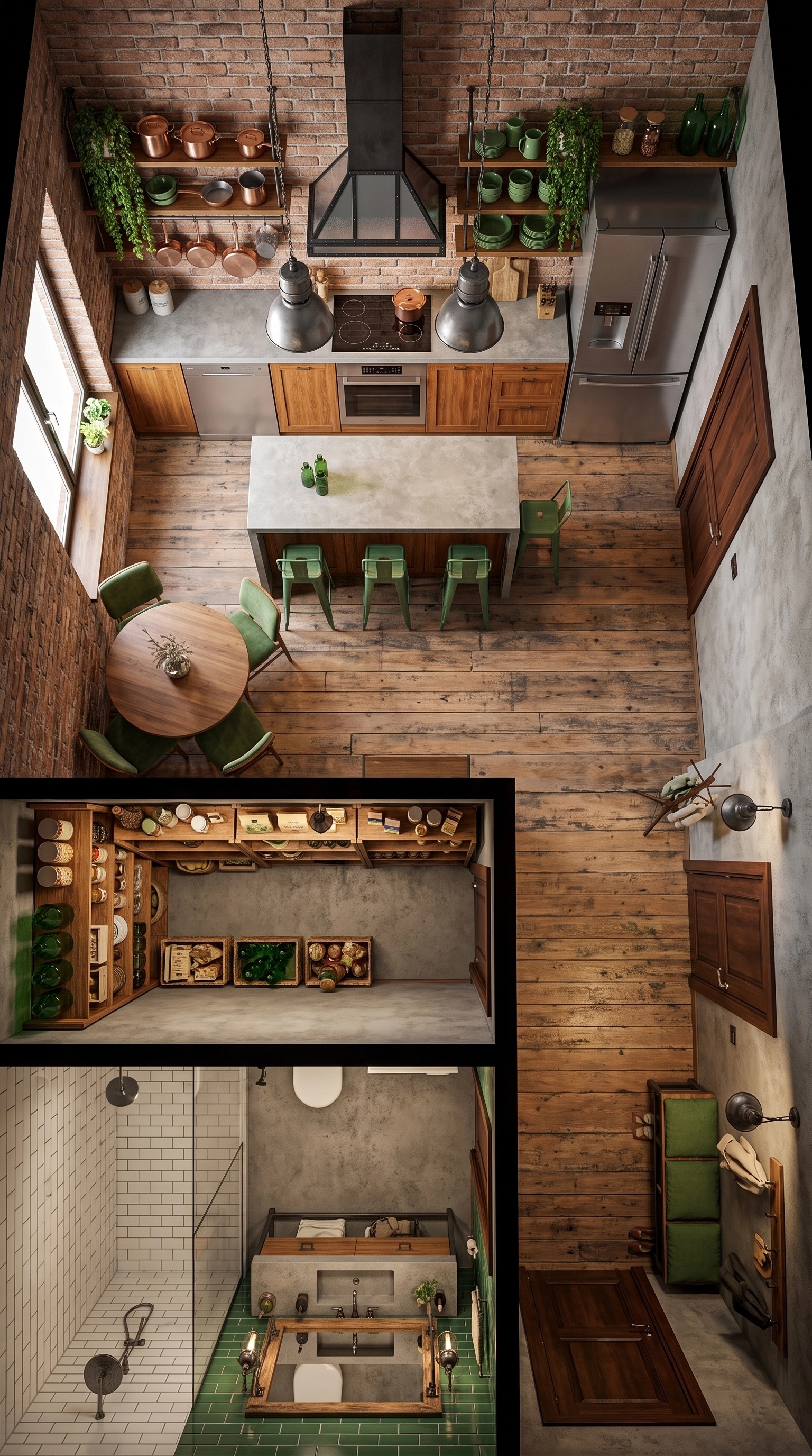 Interior design in Loft / Industrial style — Living Room by GenRoom AI