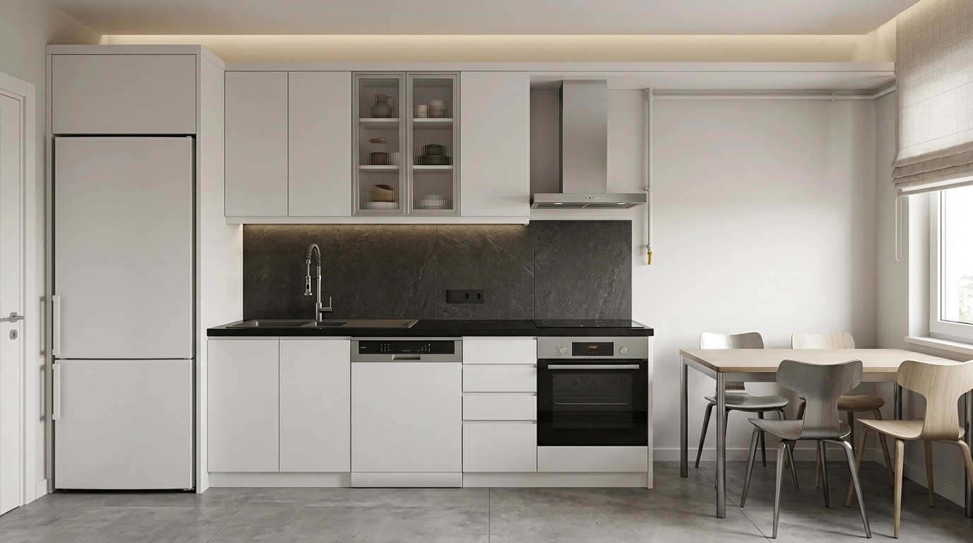Minimalism Kitchen design — interior photo by GenRoom AI