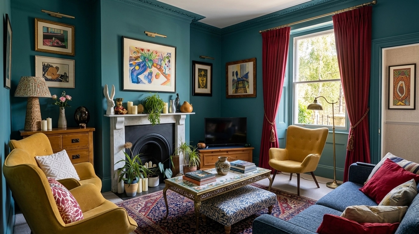 Interior design in Eclectic style — Living Room by GenRoom AI