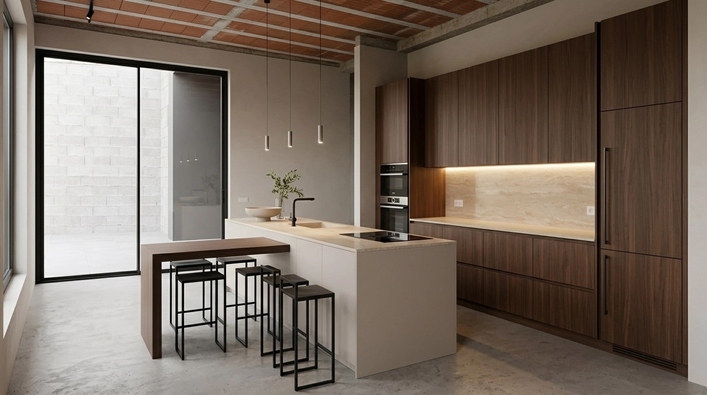 Minimalism Kitchen design — interior photo by GenRoom AI