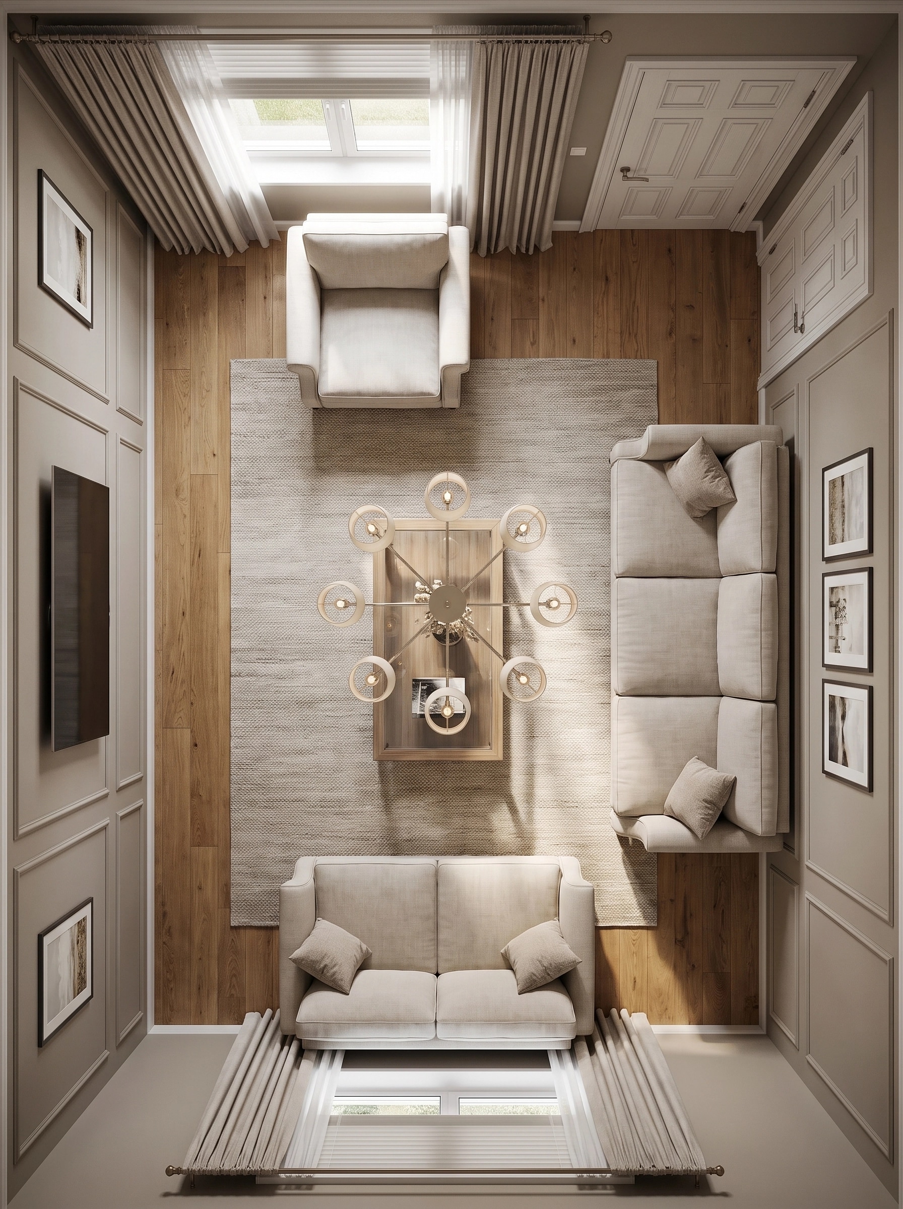 Interior design in Transitional style — Living Room by GenRoom AI