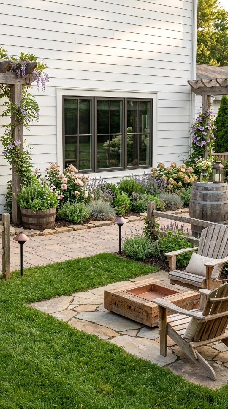 Country Rustic Garden Jardim design — yard photo by GenRoom AI