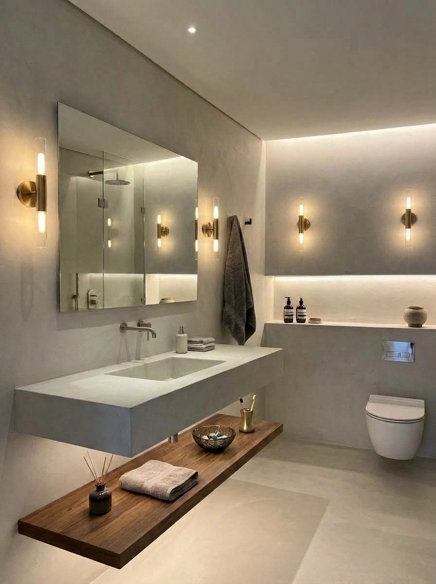 Minimalism Bathroom design — interior photo by GenRoom AI