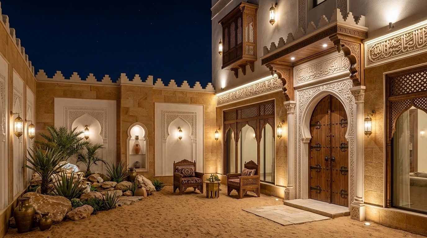 Arabian Facade Facade design — facade photo by GenRoom AI