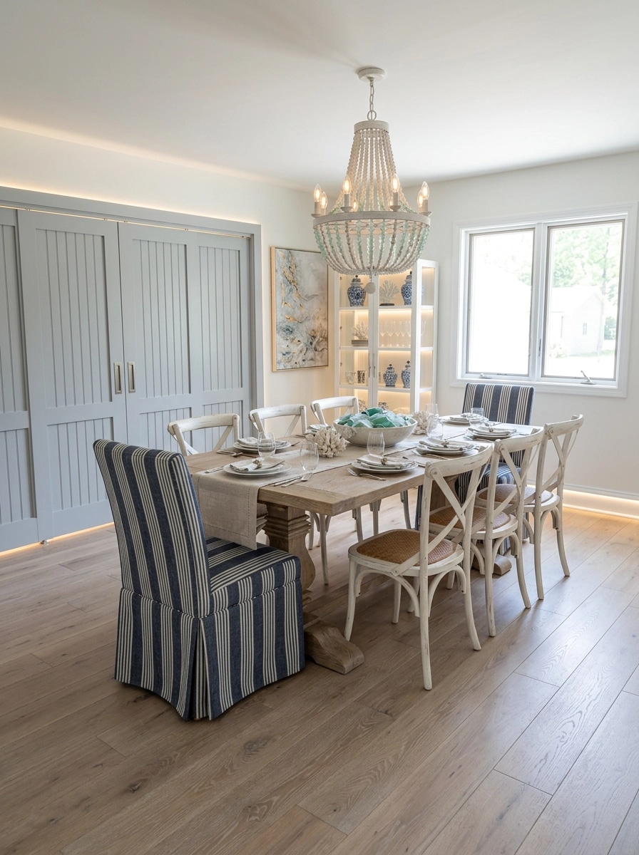 Design de interiores em estilo Coastal / Hamptons — dining_room por GenRoom AI