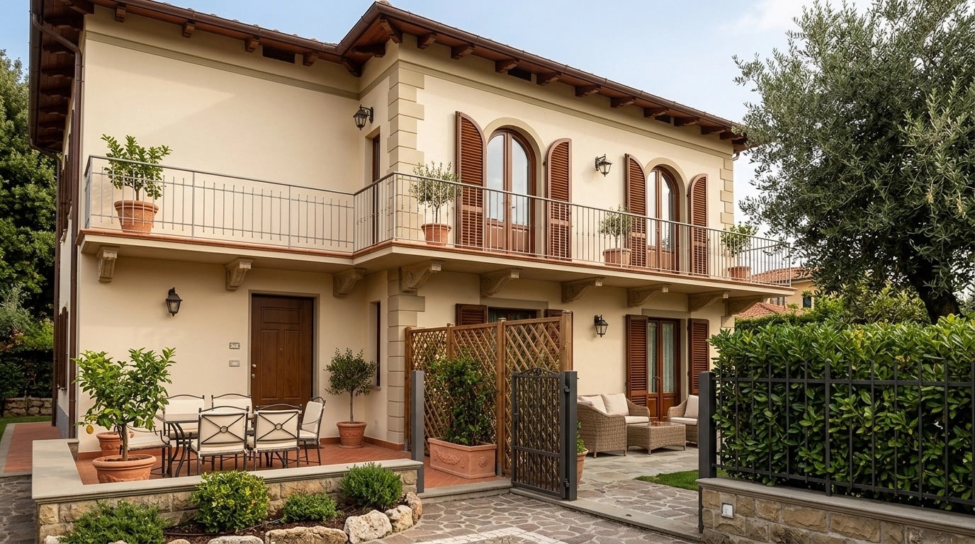 Facade design in Italian Villa Facade style — Facade by GenRoom AI