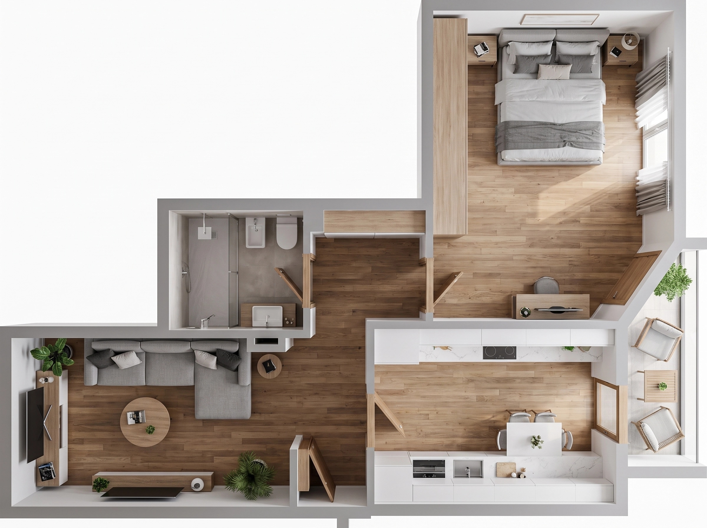 Interior design in Contemporary style — Living Room by GenRoom AI