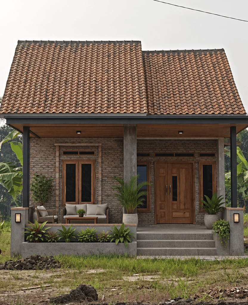 Design del paesaggio in stile Minimalist Yard — Giardino di GenRoom AI