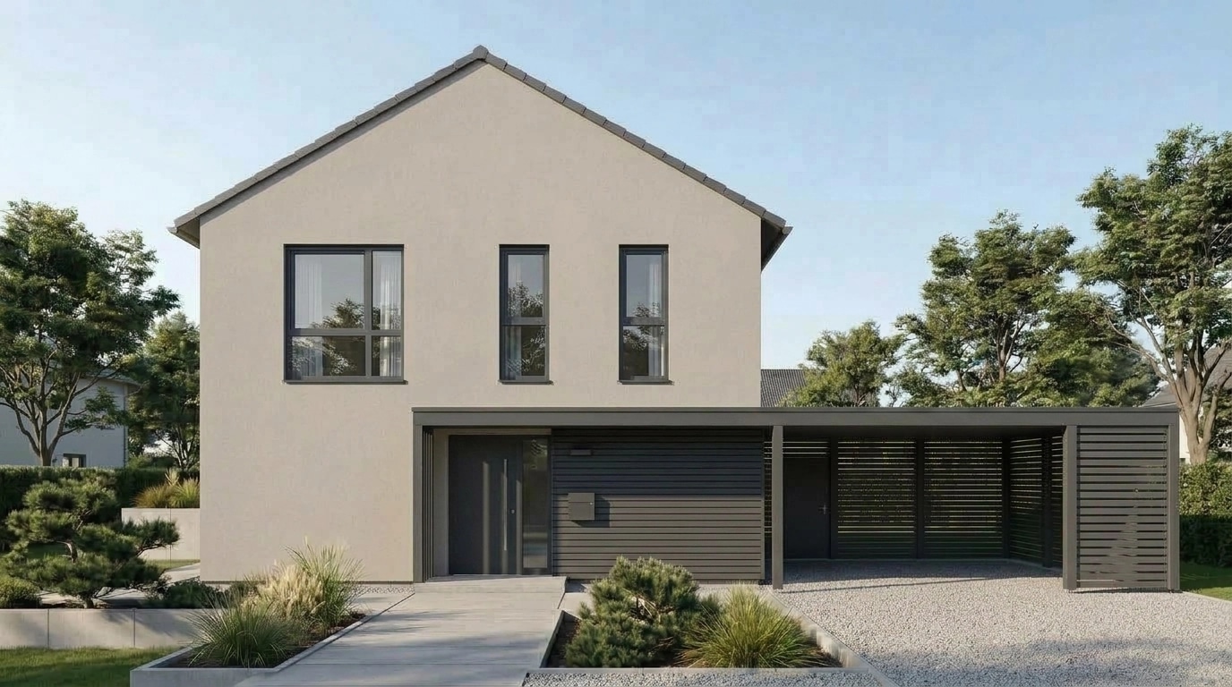 Facade design in German Modernist Facade style — Facade by GenRoom AI