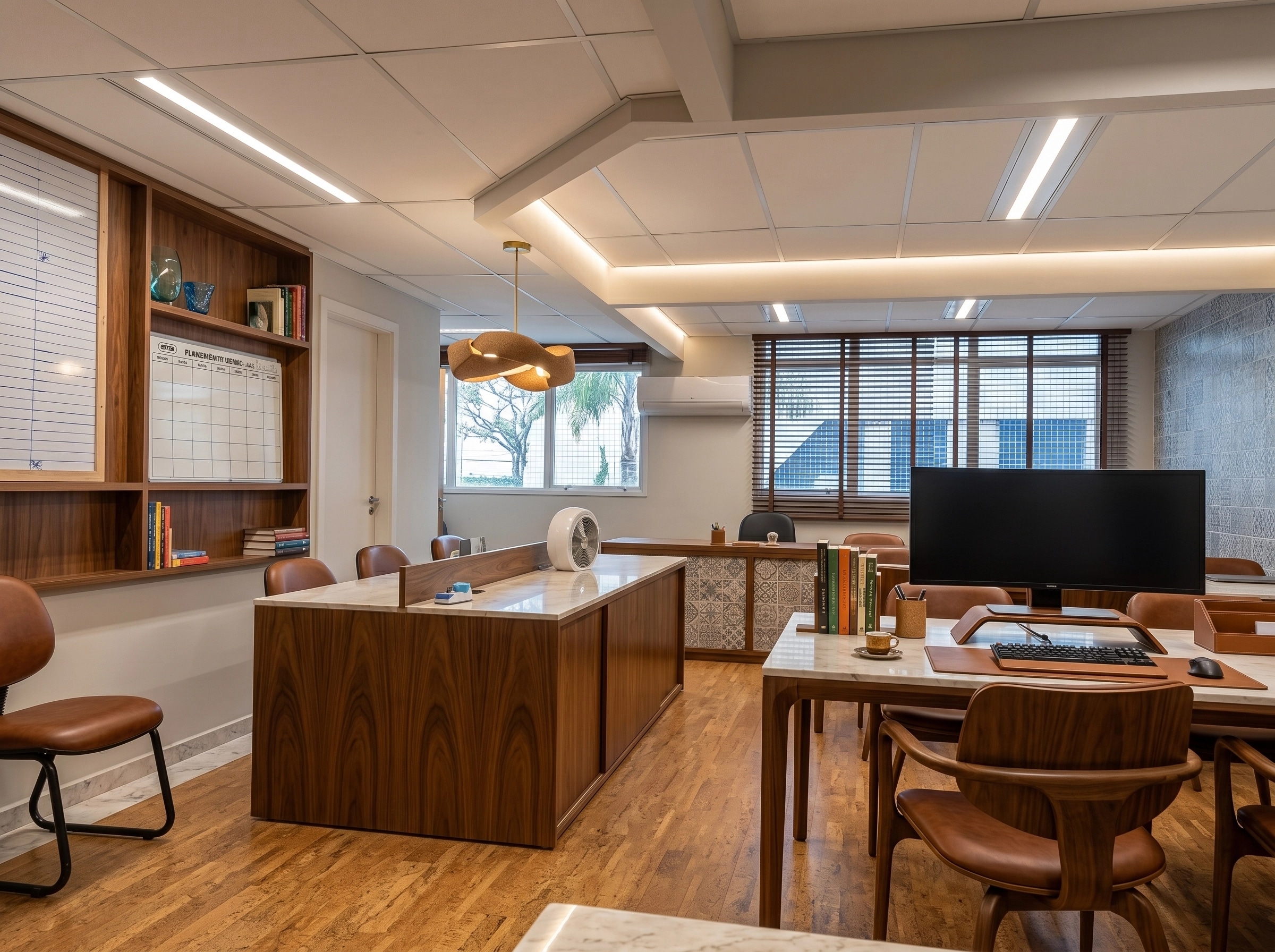 Interior design in Portuguese Modern style — Office by GenRoom AI