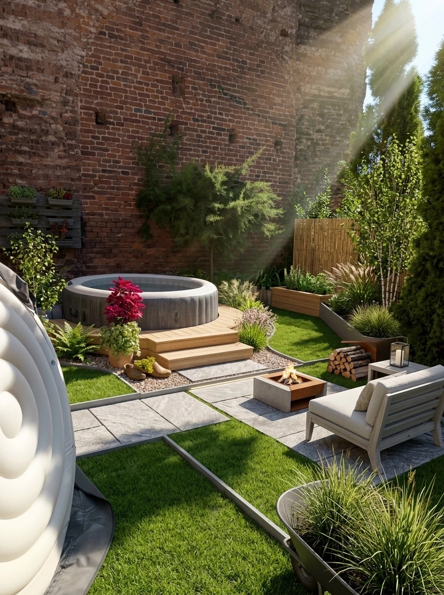 Landscape design in Scandinavian Garden style — Yard by GenRoom AI