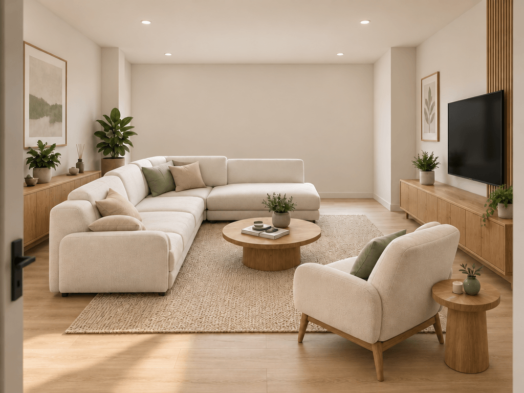 Interior design in Scandinavian style — Living Room by GenRoom AI