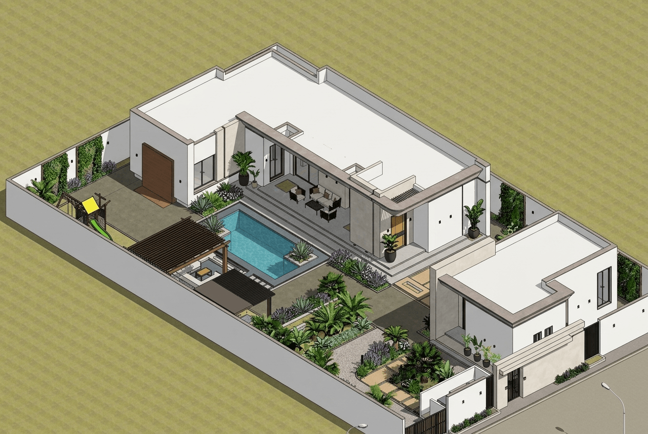 Yard design in no_style style — photo by GenRoom AI