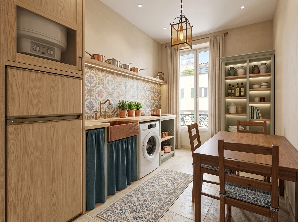 Diseño de interiores en estilo Mediterranean — Cocina por GenRoom AI
