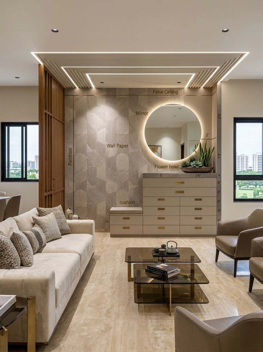 Interior design in Contemporary style — Living Room by GenRoom AI
