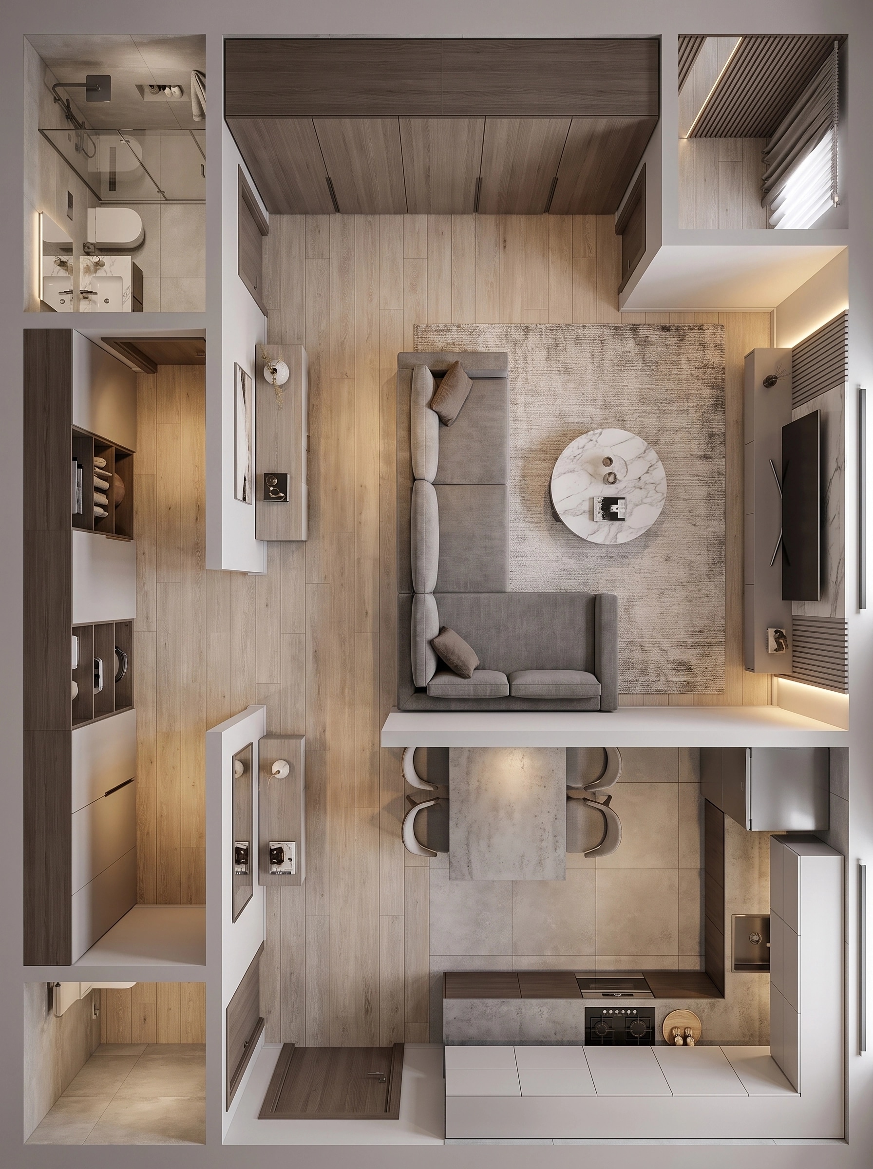 Interior design in Contemporary style — Living Room by GenRoom AI