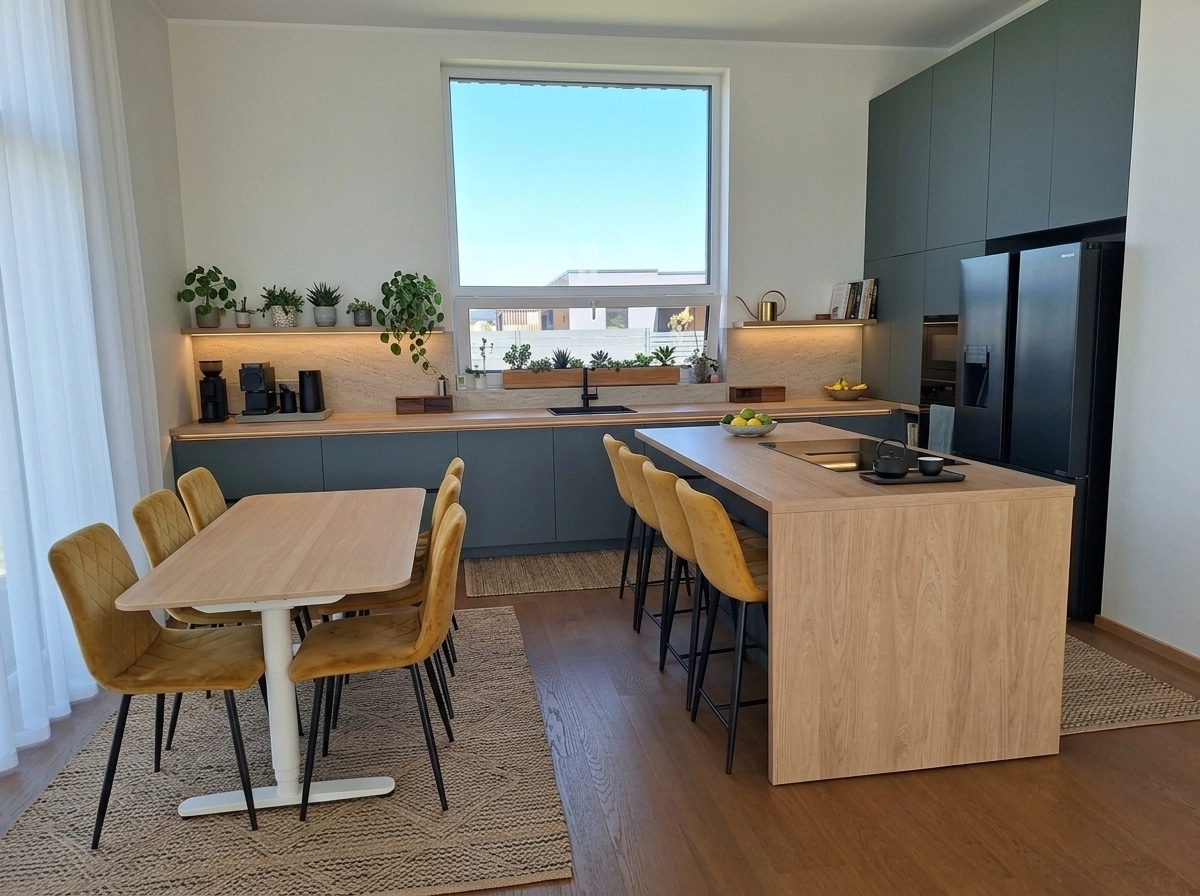 Minimalism Kitchen design — interior photo by GenRoom AI