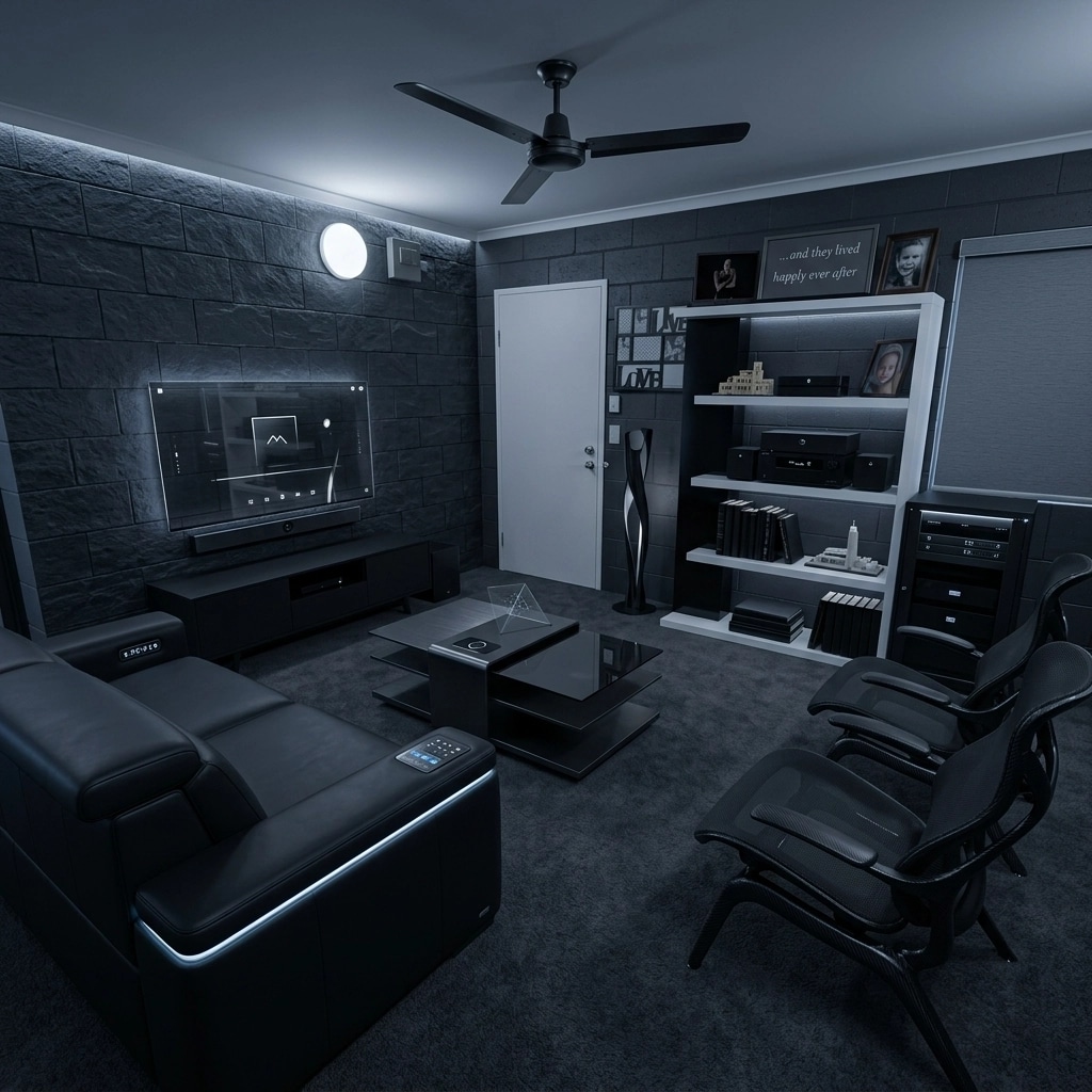 Interior design in Blacktec style — Living Room by GenRoom AI