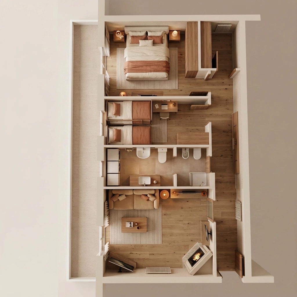 Interior design in Contemporary style — Living Room by GenRoom AI