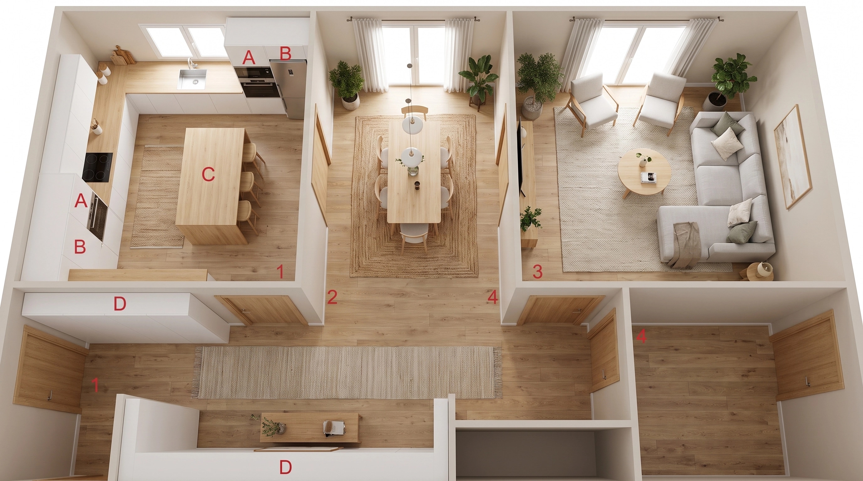 Scandinavian Living Room design — interior photo by GenRoom AI