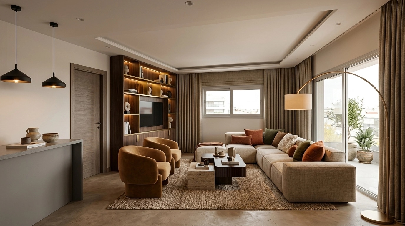 Interior design in Contemporary style — Living Room by GenRoom AI