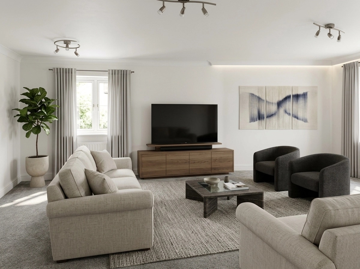 Interior design in Minimalism style — Living Room by GenRoom AI