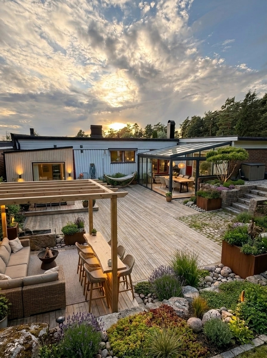 Landscape design in Eco Natural Garden style — Yard by GenRoom AI