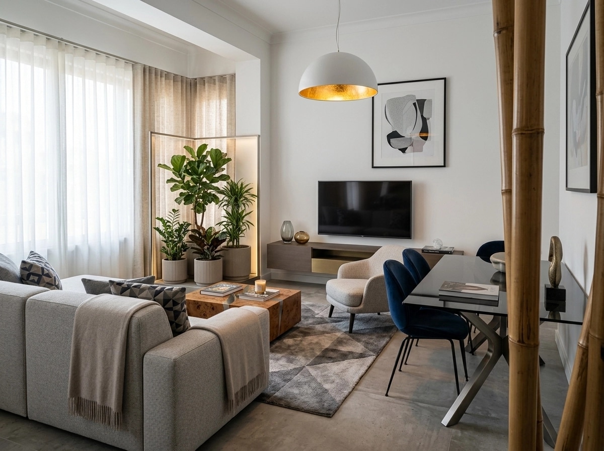 Interior design in Contemporary style — Living Room by GenRoom AI